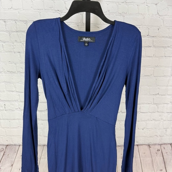 Lulu’s Navy Deep V-Neck Bodycon Mini Dress Size Large - Picture 2 of 6